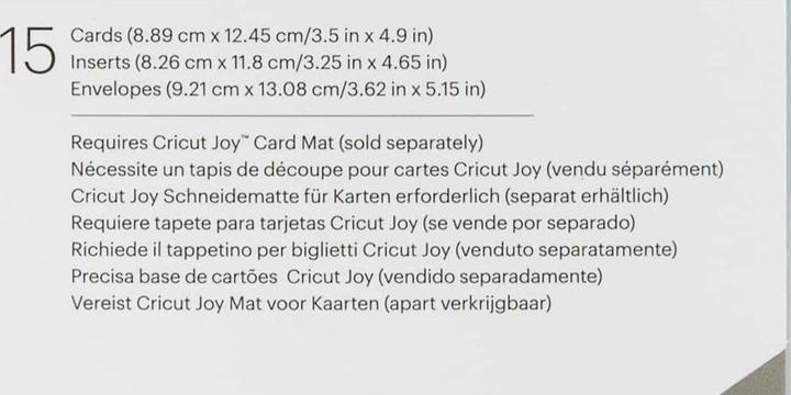 Actual product image Cricut Blank card Joy dark grey/light grey, 15 pieces (15 pcs.)