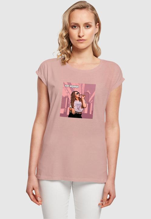 Produktbild Merchcode Ladies Grand - San Antonio Extended Shoulder Tee - 113419 (XL)
