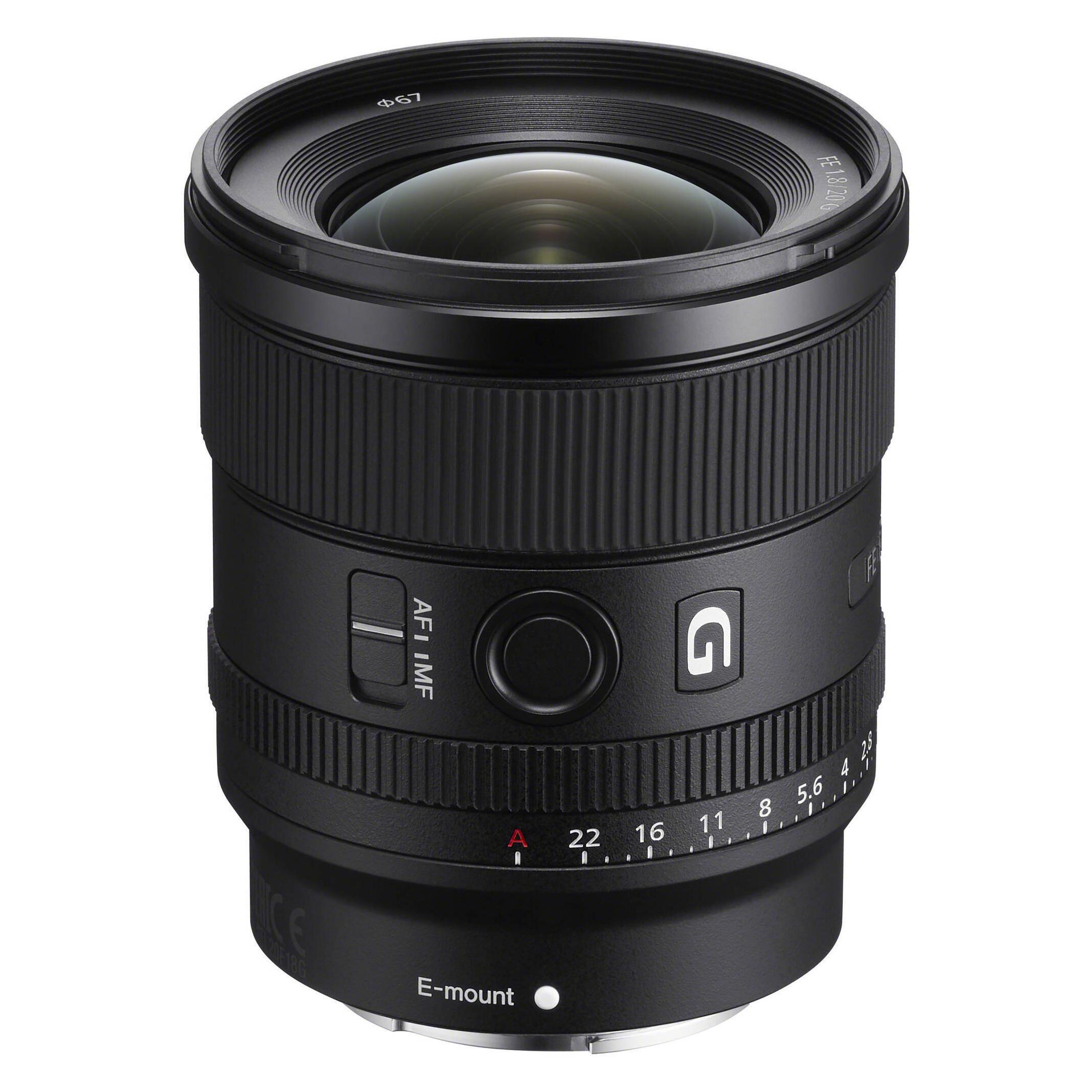 Sony FE 20mm f/1.8 G (Sony E, Vollformat), Objektiv, Schwarz