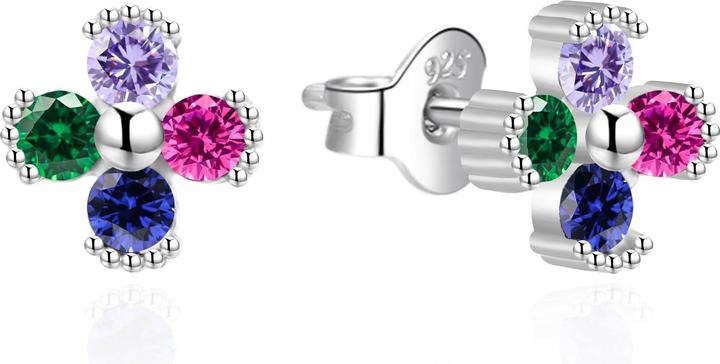 Immagine prodotto Agato - Playful silver earrings with colored zircons AGT-E208PC (Argento)