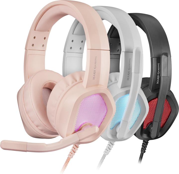 Actual product image Mars Gaming Casque Micro Gamer Mh320 RGB (Rose) (Cable)