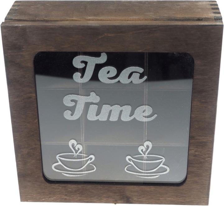 Produktbild Holzecke Teebox mit Glasgravur Braun