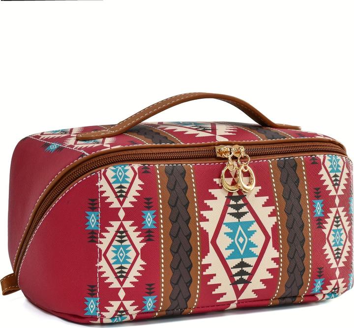 Produktbild Only-Bags.Store Ethnischer Stil Kosmetiktasche, tragbare Reisekosmetiktasche, Toilette Waschmaschine Veranstalter