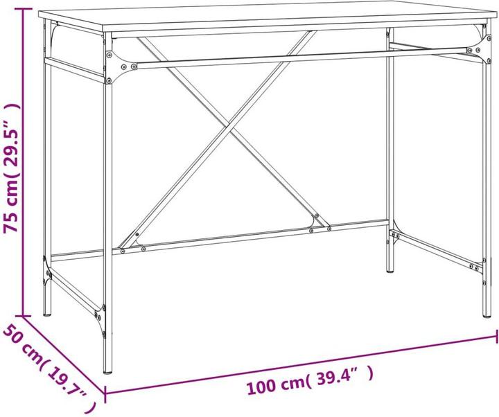 Image du produit vidaXL Schreibtisch (100 x 50 x 75 cm)