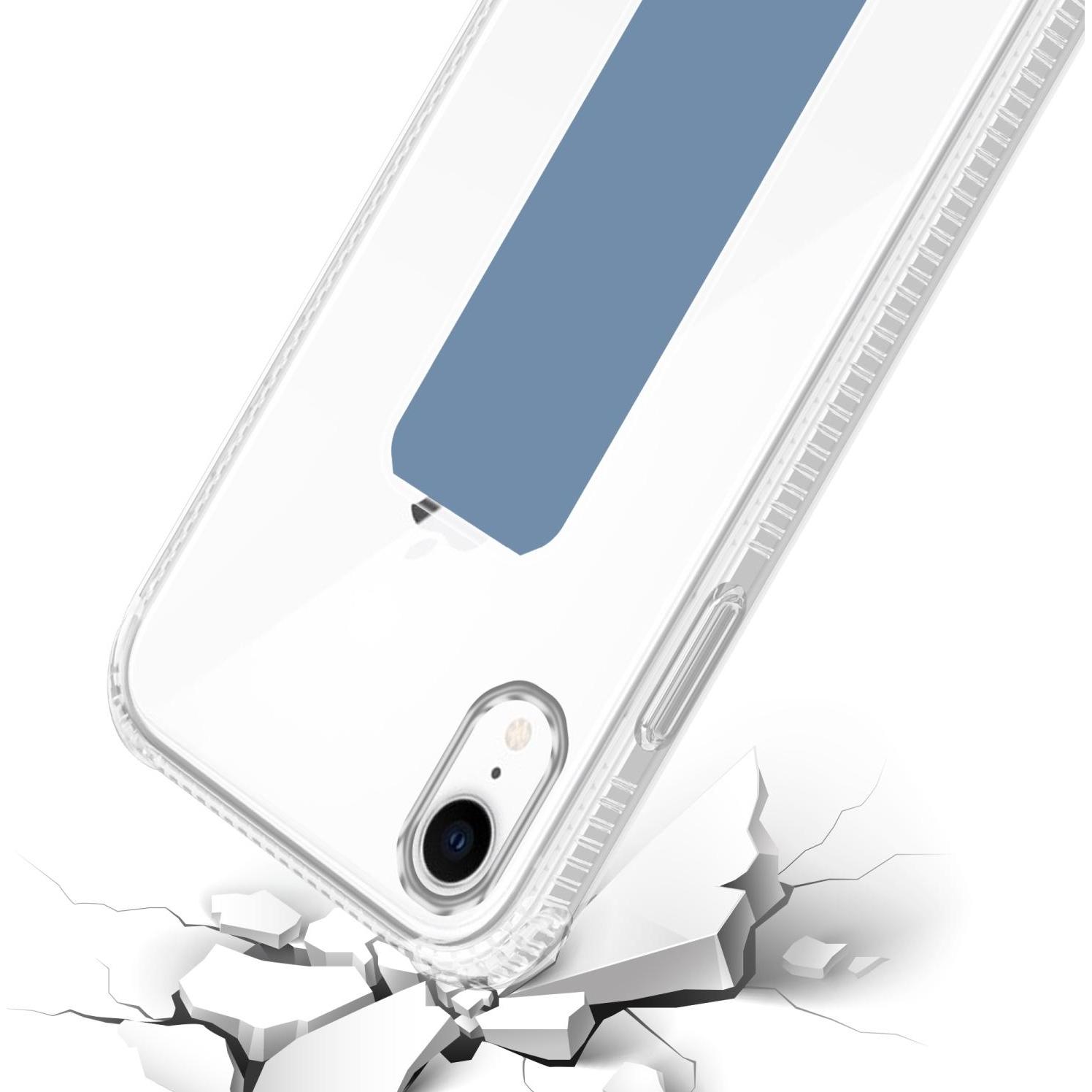 Thumbnail - Cadorabo Hülle für Apple iPhone XR im TPU mit Halterung LM167 Style (Apple iPhone XR), Smartphone Hülle, Blau