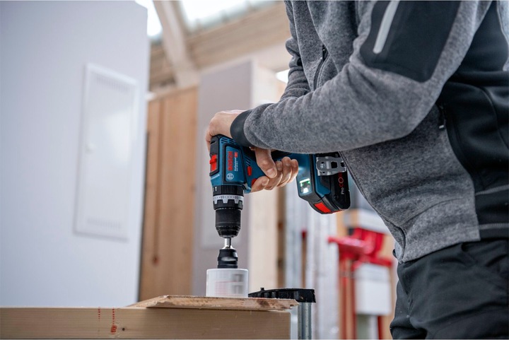 Actual product image Bosch Professional GSB 18V-90 C cordless impact drill (2x4.0Ah ProCore, GAL 18V-40, L) (Rechargeable battery operated)