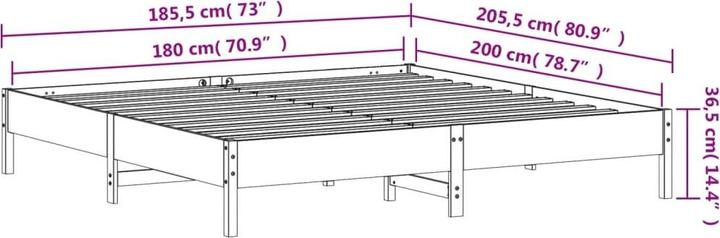 Produktbild vidaXL Bettgestell (180 x 200 cm)