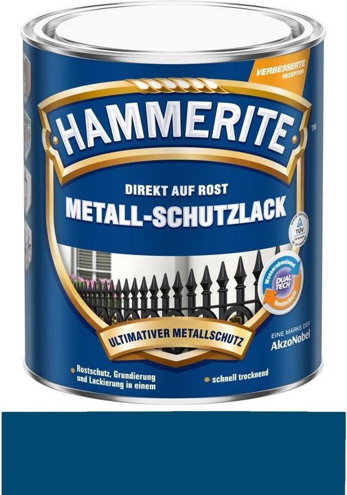 Actual product image Hammerite Metal protective lacquer high gloss (250 ml, Blue)