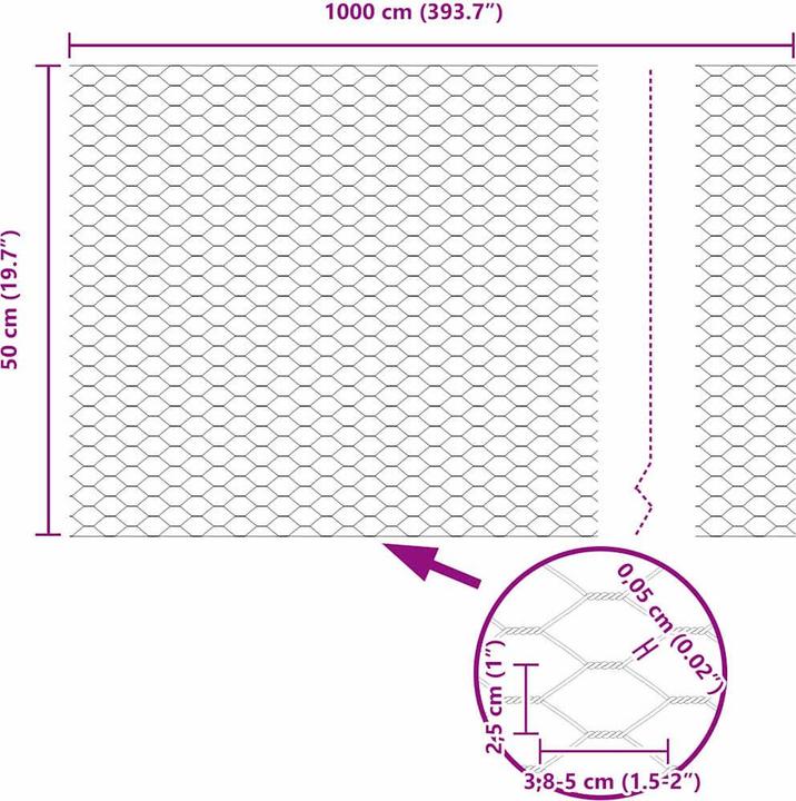 Produktbild vidaXL Hexagonzaun