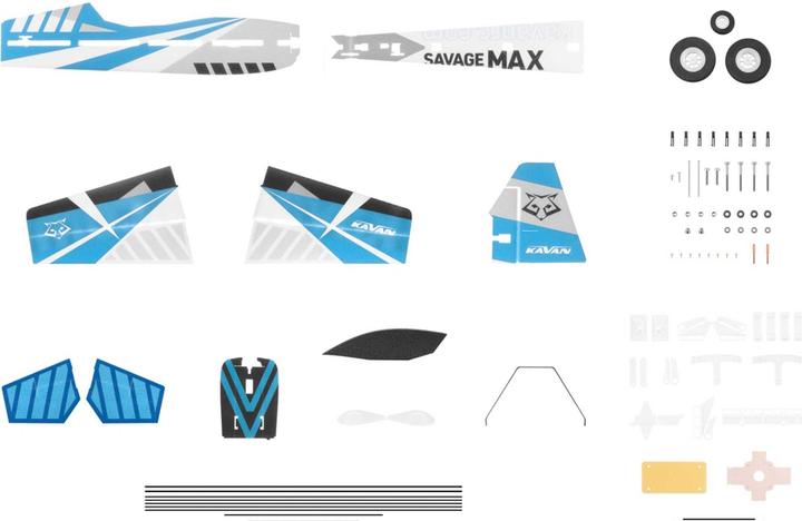 Energie-Label Kavan Savage MAX V2 blau 3D-Kunstflug-Park- Flyer aus EPP (Parkflyer)