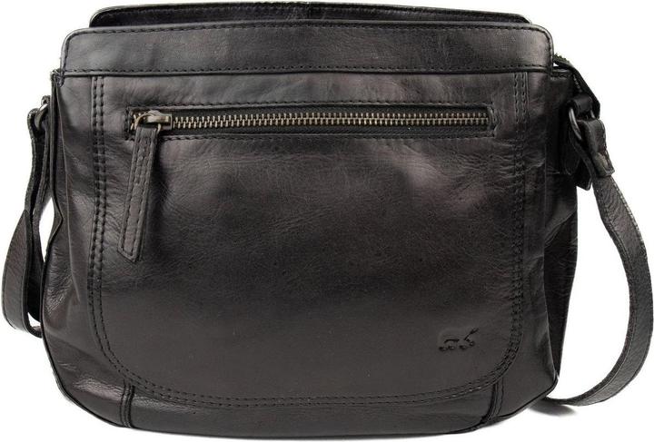 Bear Rock Bärende Design kleiner Crossbodybag / Umhängetaschen Damen - Leder - Miley - Schwarz