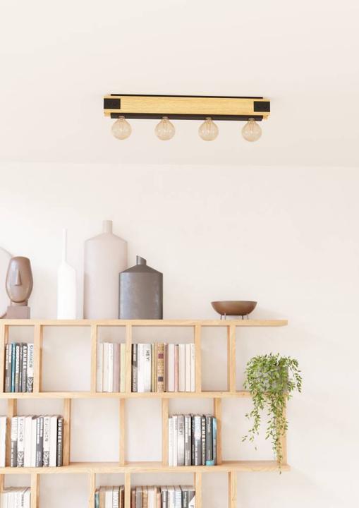 Produktbild EGLO Deckenleuchte LAYHAM 4x E27, Braun/Schwarz (E27)