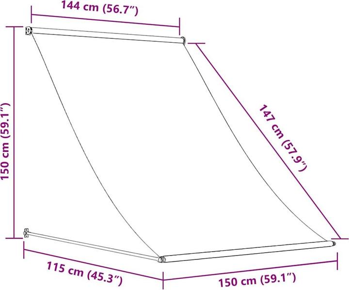 Produktbild vidaXL Seitenmarkise (1.50 m)