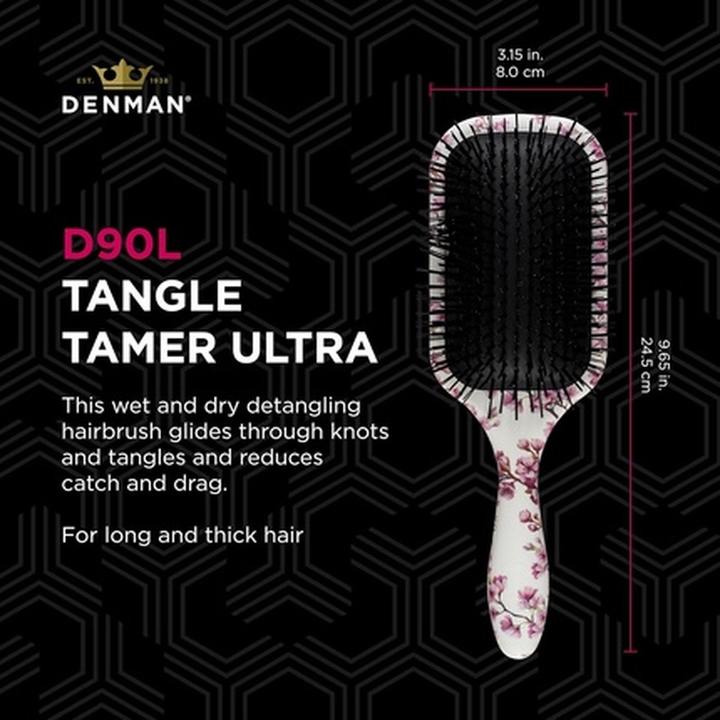 Image du produit Denman Tangle Tamer Brosse à picots ultra-démêlante pour cheveux bouclés et cheveux naturels noirs -