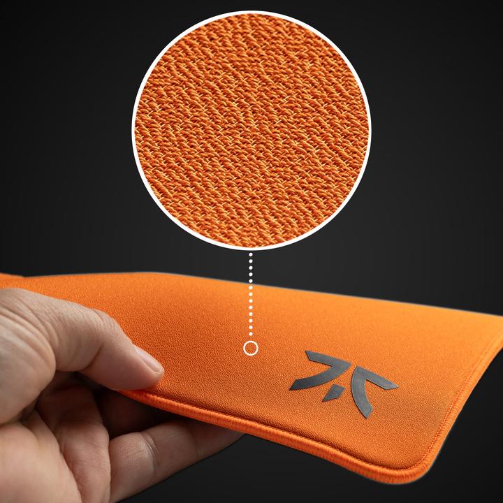 Actual product image Fnatic MAX Dash XL Pro Gaming Mouse Mat, Sunset Orange Textured Cloth Speed Surface, Water Resistant (XL)