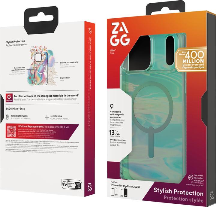Produktbild Zagg Case für Apple iPhone 17 Pro Max Milan Snap iridescent oil slick (Apple iPhone 17 Pro Max)