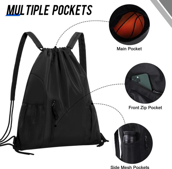 Produktbild Only-Bags.Store Drawstring Rucksack grosse Kapazität Gym Bag, wasserdicht Nylon Sporttasche
