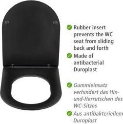 Produktbild Wenko WC-Sitz Galati schwarz matt