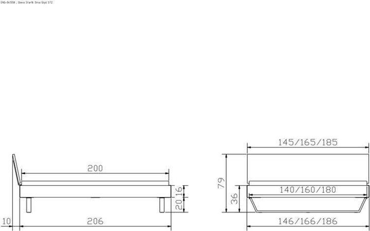 Actual product image Hasena Gleva 20 (180 x 200 cm)