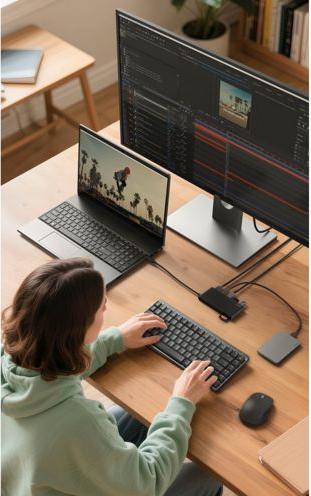 Immagine prodotto Belkin CONNECT USB-C 7-in-1 mit Dual USB-C Ports,schw.AVC023hqBK (USB-C, 7 porte)