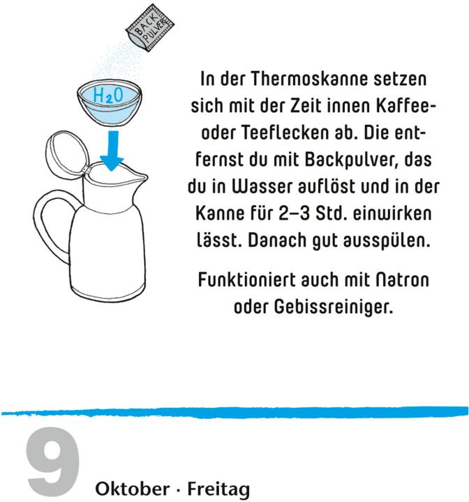 Produktbild Harenberg Lifehacks Tagesabreisskalender 2025 - Der hilfreichste Kalender aller Zeiten (11 x 14 cm)