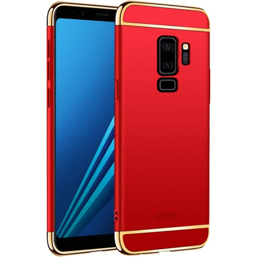 König Design Handy Hülle Schutz Case für Samsung Galaxy S9 Bumper 3 in 1 Cover Etui Rot Neu (Samsung Galaxy S9+), Smartp...