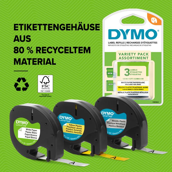 Produktbild Dymo LetraTag Beschriftungsband (1.20 cm, Weiss)