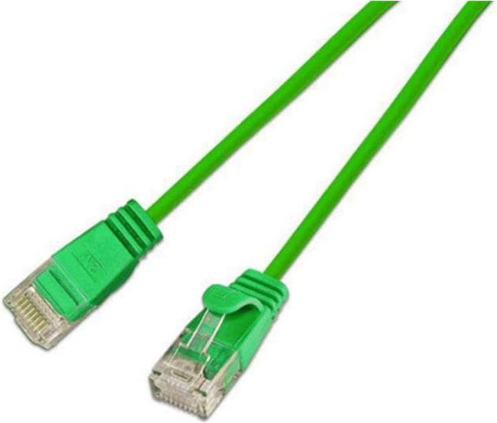 Actual product image Wirewin Slim patch cable: UTP, 15cm,green (U/UTP, CAT6, 0.15 m)