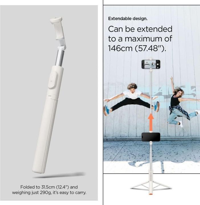 Produktbild Spigen Selfiestick S541W Bluetooth Tripod beżowy