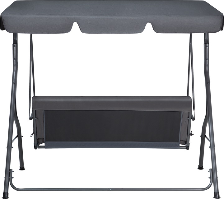 Actual product image Beliani Hollywood Swing Sun Canopy Dark Grey CHAPLIN