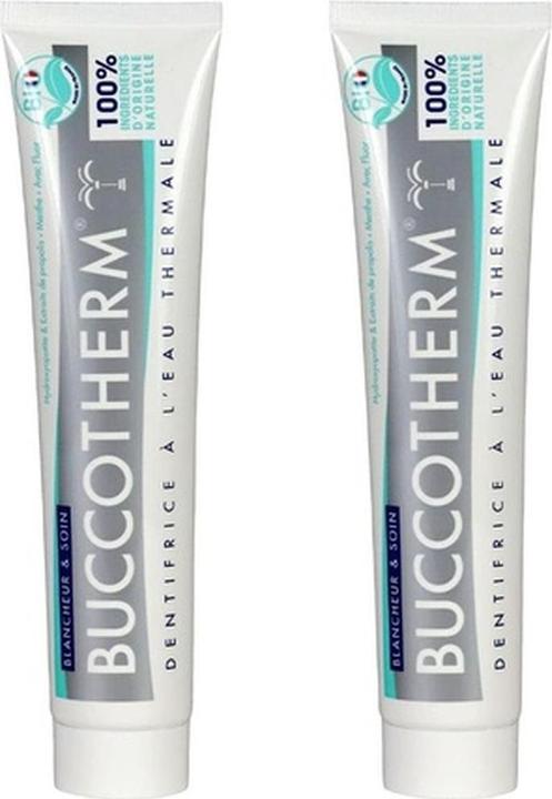 Buccotherm Zahnpasta Aufheller und Pflege 100 % natürlich BIO Duo Paste (75 ml)