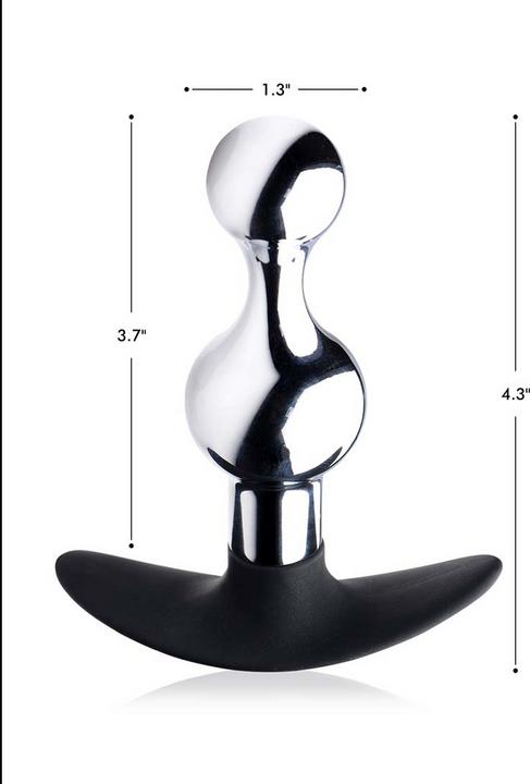 Image du produit Frisky Dark Drop Metal Silicone Beaded Anal Plug