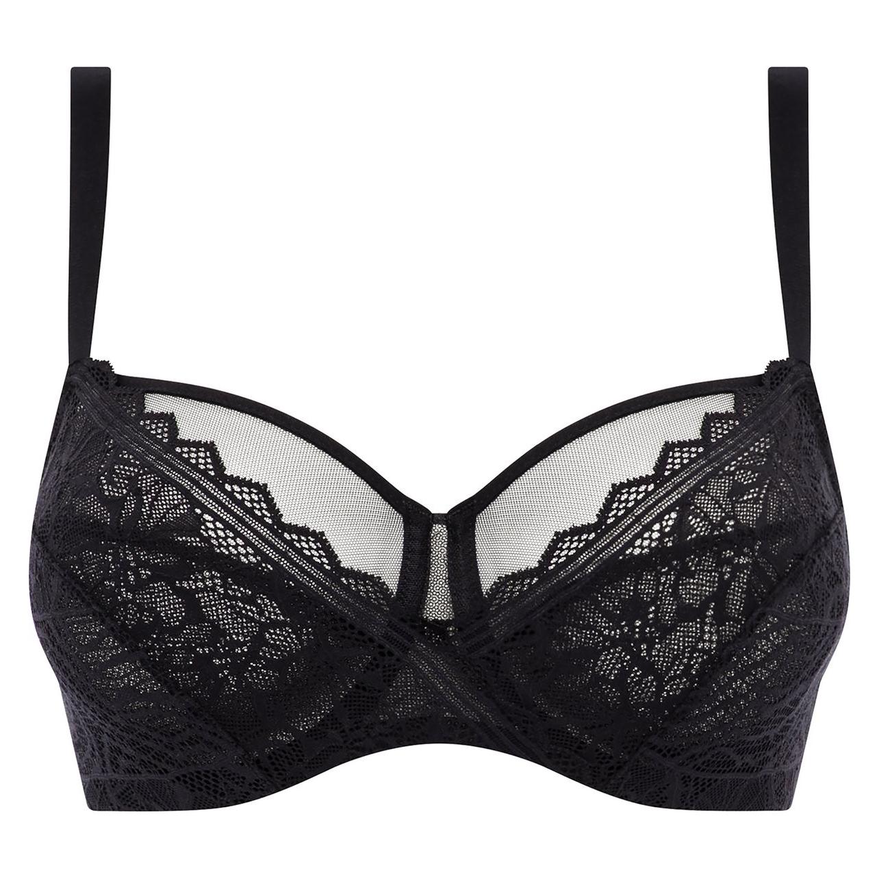 Chantelle, Bh's, EasyFeel - Floral Touch - Bedekkende Beugelbh - Zwart - F 85, Zwart, (85 F)