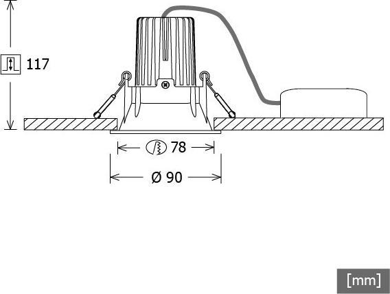 Actual product image LTS LED recessed spotlight (1080 lm)