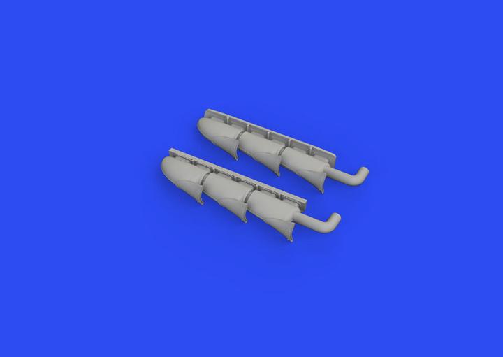 Actual product image Eduard Spitfire Mk.V three-stacks exhausts fishtail 1/48 for