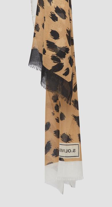 Image du produit s.Oliver Tuch Schal mit abstraktem Leo-Muster