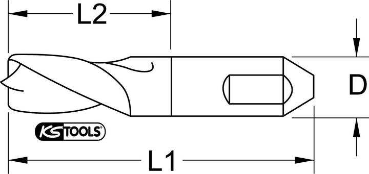 Produktbild KS Tools HSSE-TiN Schweisspunkt-Bohrer (8 Millimeter)