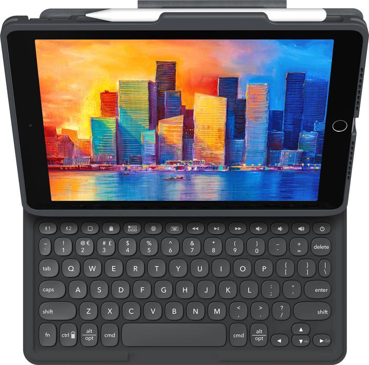 Produktbild Zagg Pro Keys, Deutsch, Apple, iPad, Schwarz, Grau, 25,9 cm (10.2 Zoll), Kabellos (DE, iPad)