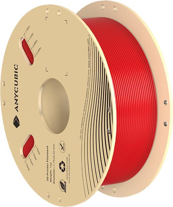 Actual product image Anycubic PLA 1 KG Filament (Red) (PLA, 1000 g, Red)