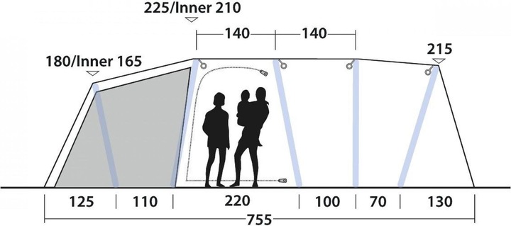 Immagine prodotto Outwell Jacksondale 7PA (Tenda gonfiabile, 7 persone)
