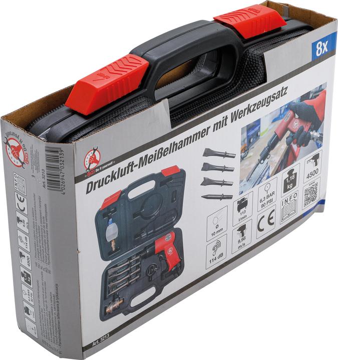 Image du produit BGS Marteaux-burineurs à air comprimé avec jeu d’outils 8 pièces (Air comprimé, Marteau burineur)