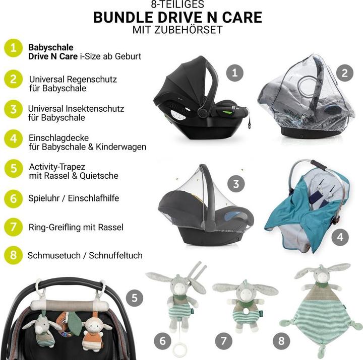 Actual product image Hauck Babyschale Drive N Care i-Size ab Geburt (Baby car seat, ECE R129/i-Size Standard)