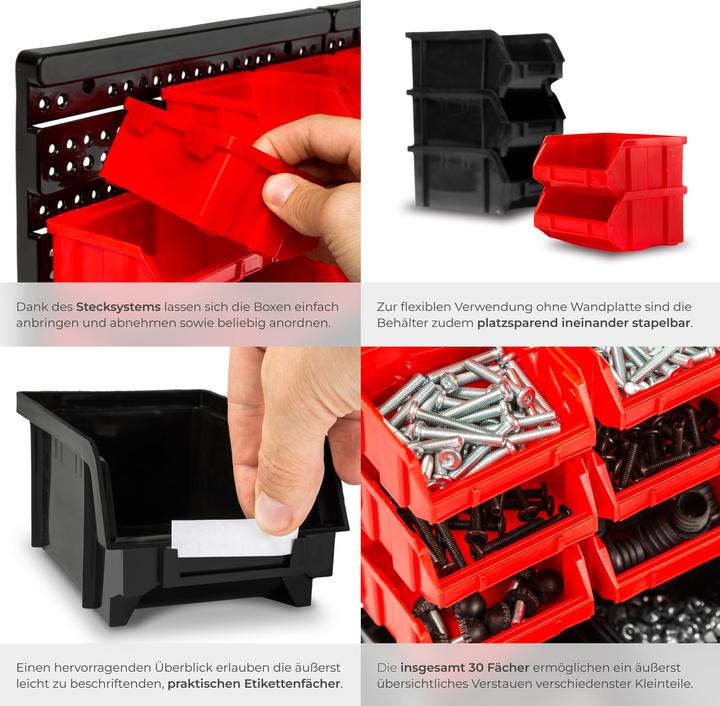 Produktbild tectake Kleinteilemagazin mit 30 Einschüben