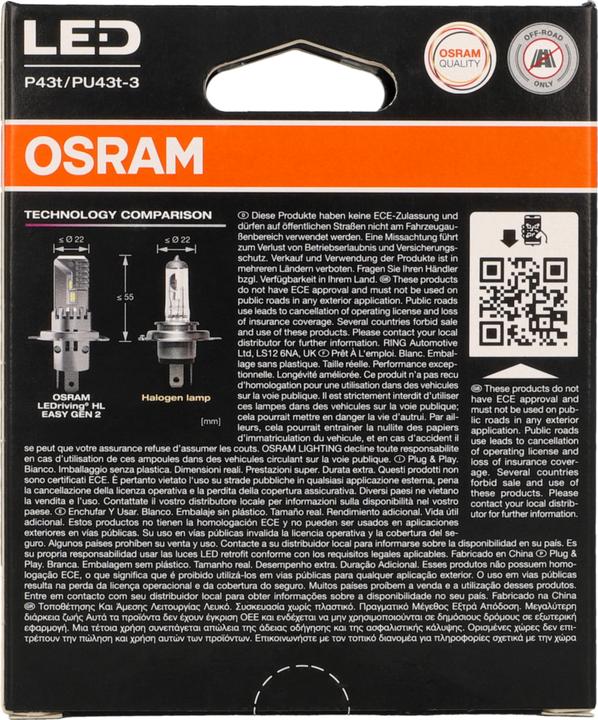Produktbild Osram LEDriving HL Easy Gen. 2 2x (H4)