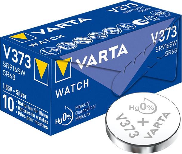 Actual product image Varta V373 / SR916SW - 10 button cells (10 pcs., V373, 28 mAh)