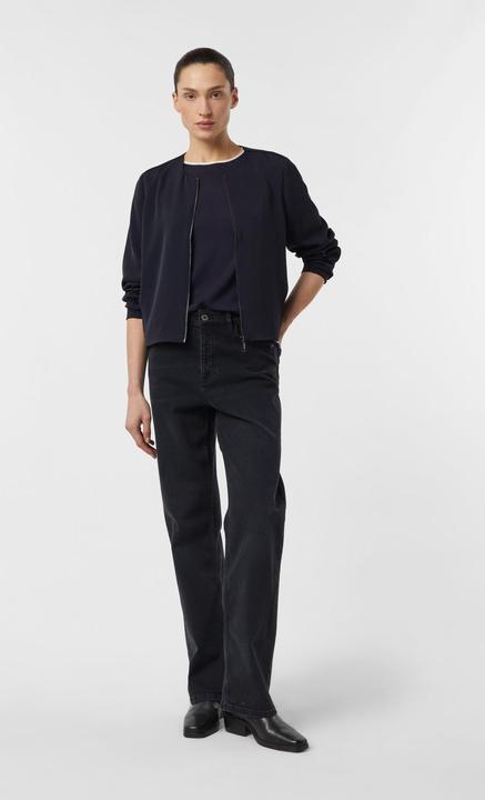 Produktbild Comma Strickpullover Basic Feinstrick-Shirt mit Kontrastabschlüssen (38)