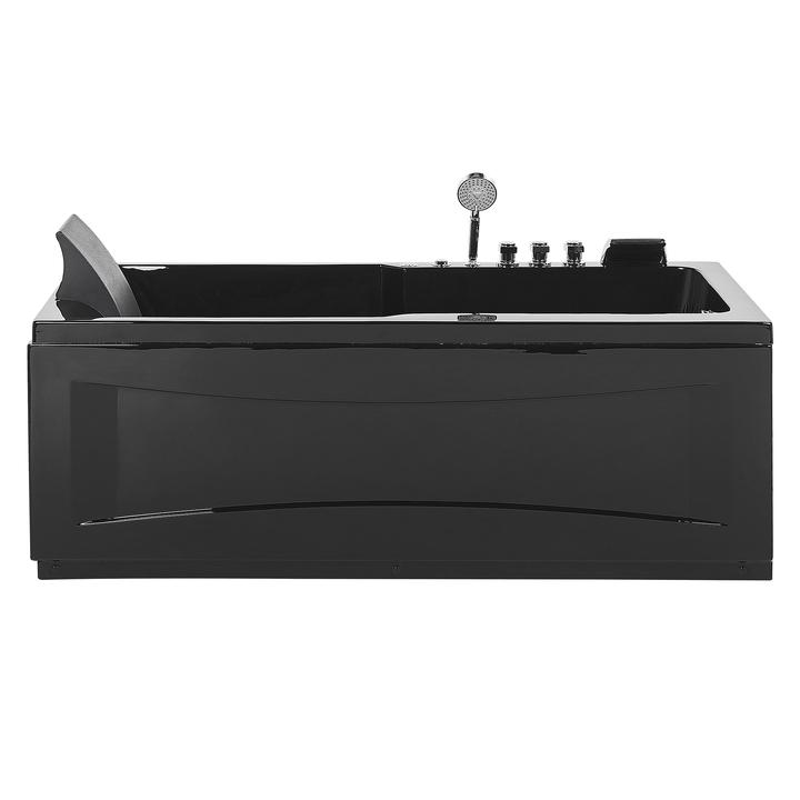 Image du produit Beliani Baignoire balnéo noire rectangulaire avec LED 169 x 81 cm gauche ARTEMISA (200 l, 81 cm, 169 cm)