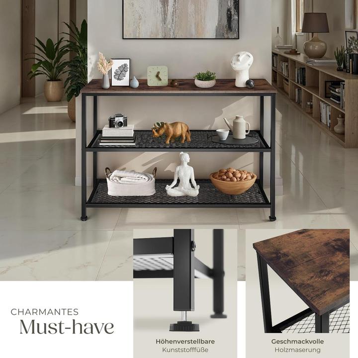 Produktbild tectake Konsolentisch Bristol 100x30x81cm (100 x 30 x 81 cm)