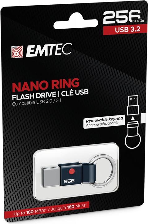 Actual product image Emtec ECMMD256GT103 USB Flash Drive 256 GB USB Type-A 3.0 Black (256 GB, USB-A)