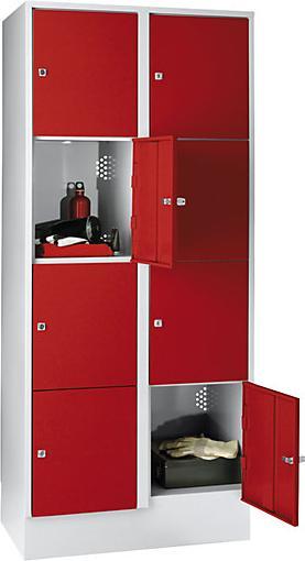 Feuerrot, Lichtgrau RAL 7035